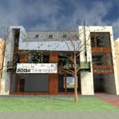 Üzletház kialakítás vázlatterve, Paks